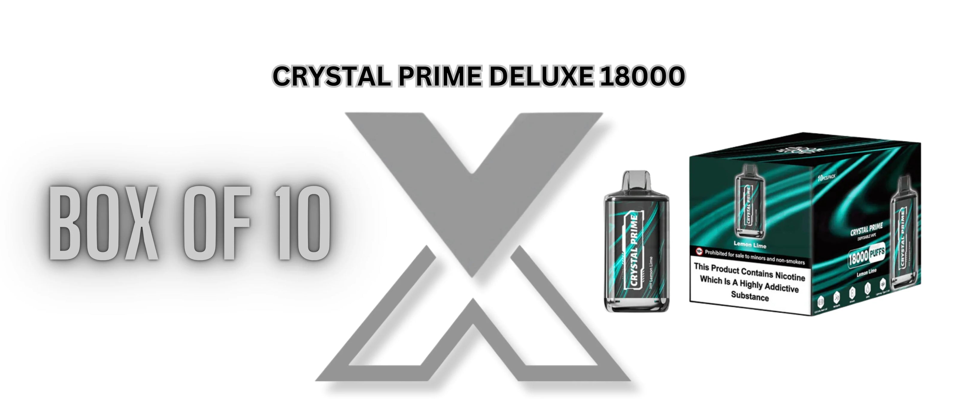 Crystal Prime Deluxe 18000 Box of 10