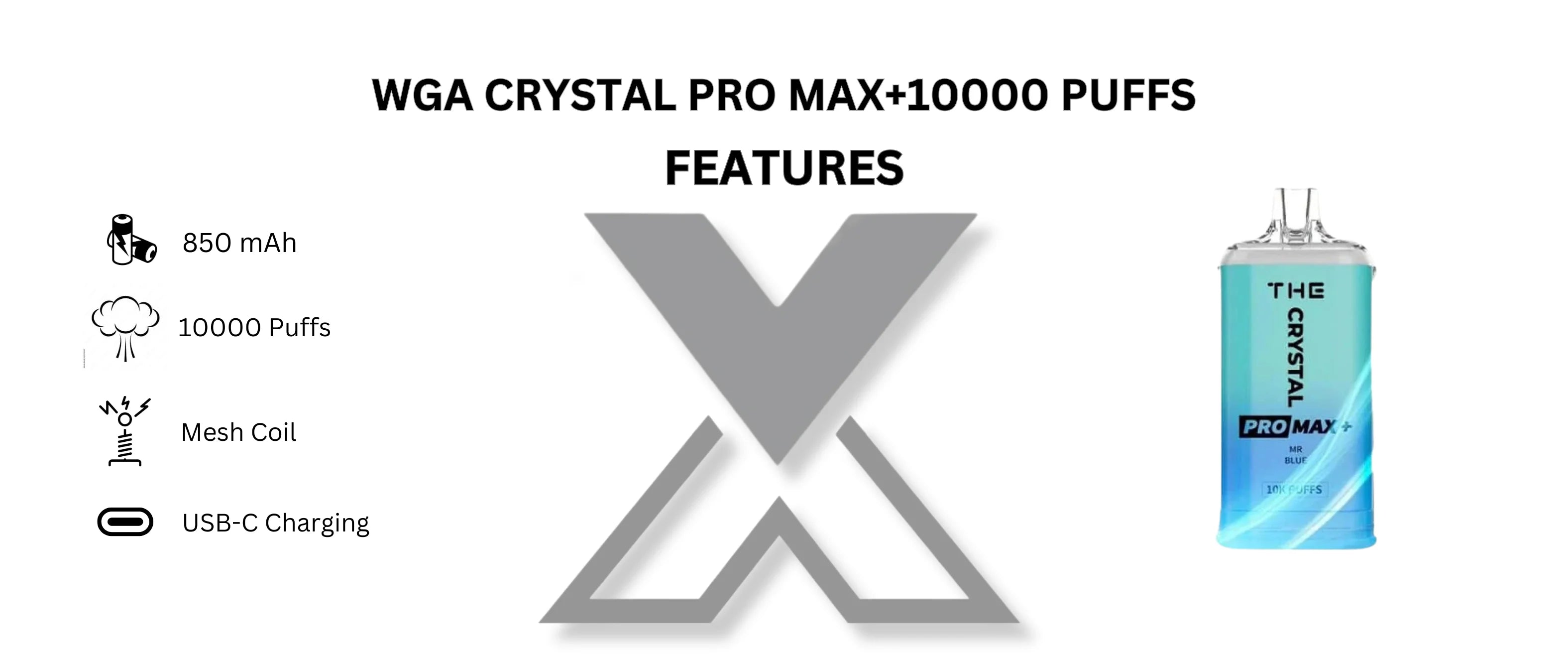 Wga-Crystal-pro-max-10000-Puffs-Features
