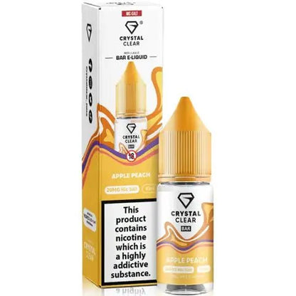 Crystal Clear Nic Salts 10ml- Pack of 10-Apple Peach-vapeukwholesale