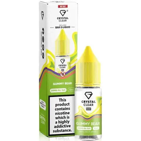 Crystal Clear Nic Salts 10ml- Pack of 10-Gummy Bear-vapeukwholesale