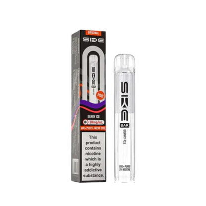 SKE Bar 600 Prefilled Pod box of 10 in Berry Ice at UK Vaper Wholesale