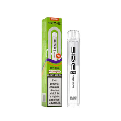 SKE Bar 600 Prefilled Pod box of 10 in Green Grape at UK Vaper Wholesale