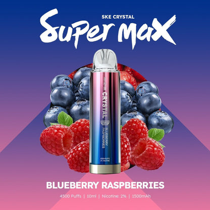 Ske Crystal Super Max 4500 Disposable Vape Puff Pod Device-Blueberry Raspberry-vapeukwholesale