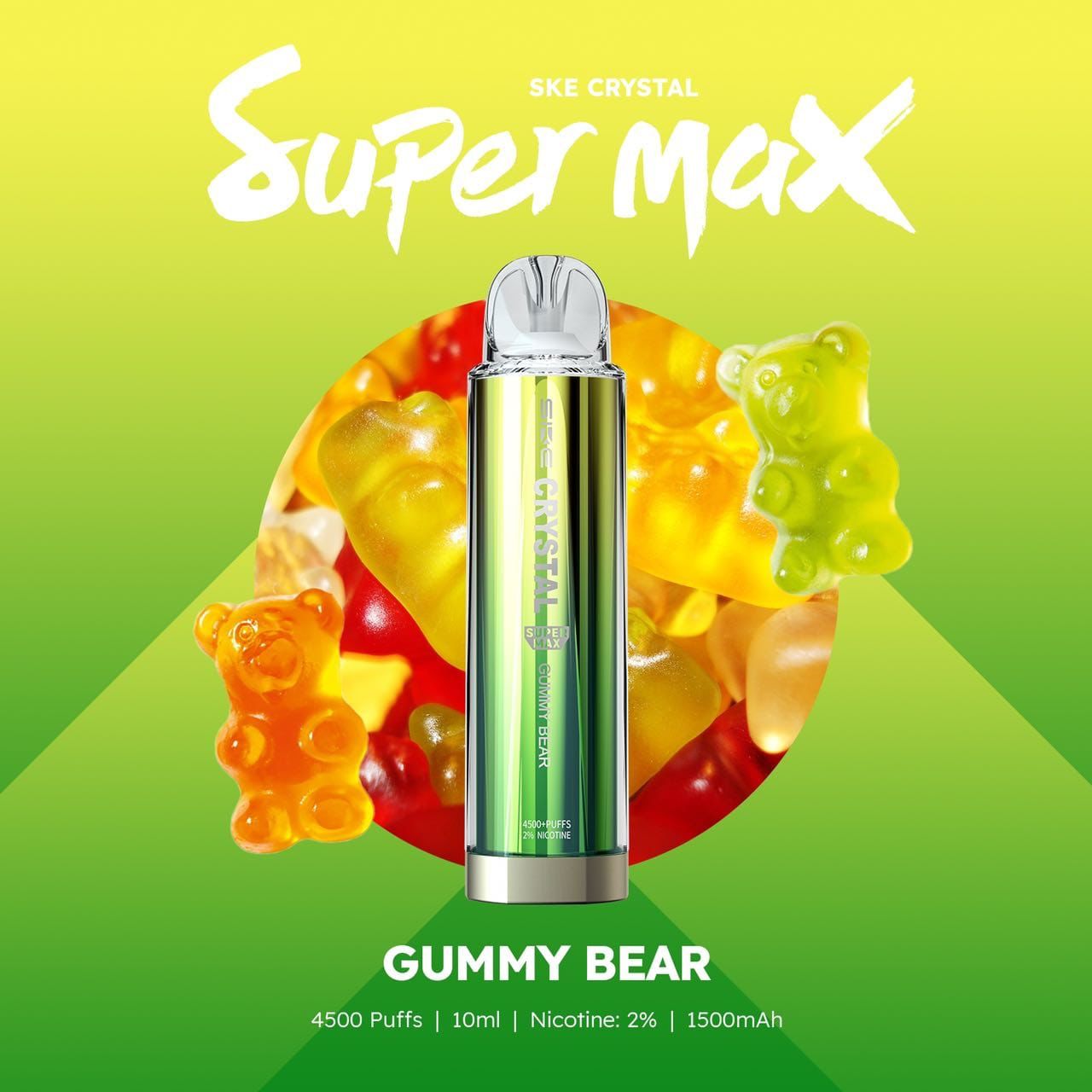 Ske Crystal Super Max 4500 Disposable Vape Puff Pod Device-Gummy Bear-vapeukwholesale