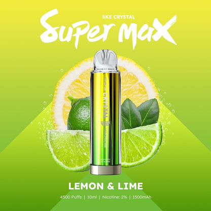 Ske Crystal Super Max 4500 Disposable Vape Puff Pod Device-Lemon & Lime-vapeukwholesale