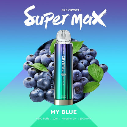 Ske Crystal Super Max 4500 Disposable Vape Puff Pod Device-My Blue-vapeukwholesale