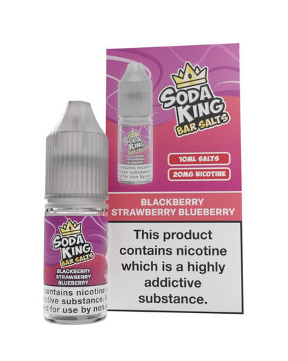 Soda King Nic Salt 10ml - Box of 10-Blueberry Strawberry Blackberry-vapeukwholesale